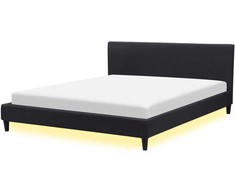 Beliani LED lova FITOU 180 x 200 cm juoda