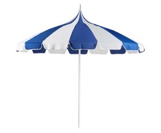 Beliani Parasol sodo 245 cm MINOA Baltas/ mėlyna