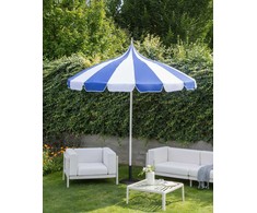 Beliani Parasol sodo 245 cm MINOA Baltas/ mėlyna