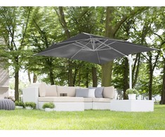 Beliani Pakabinamas sodo skėtis 250 cm MONZA tamsiai pilkas