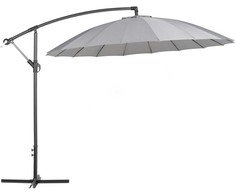 Beliani Parasol sodo na wysięgniku 268 cm CALABRIA II Tamsiai pilka