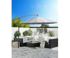 Beliani Parasol sodo na wysięgniku 268 cm CALABRIA II Tamsiai pilka