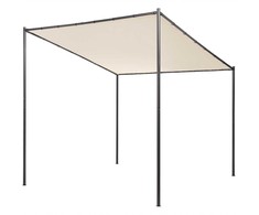 Beliani Sodo paviljonas VIMINO metalinis 282 cm 294 cm smėlio spalvos