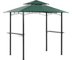 Beliani Pavilion sodo NARO Metal 240 cm 148 cm Tamsiai žalia
