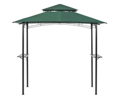 Beliani Pavilion sodo NARO Metal 240 cm 148 cm Tamsiai žalia