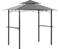 Beliani Pawilon sodo NARO Metal 240 cm 148 cm Pilka