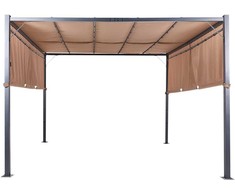 Beliani Pawilon sodo LED PARGA Metal 310 cm 310 cm Ruda