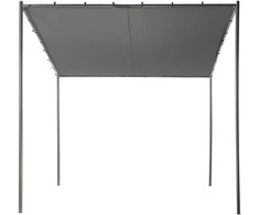 Beliani Sodo pavėsinė VIMINO Metal 282 cm 294 cm tamsiai pilka