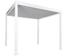 Beliani Sodo pavėsinė FORNOLI metalinė 296 cm x 296 cm balta