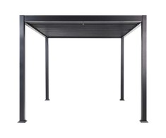 Beliani Sodo pavėsinė FORNOLI metalinė 296 cm 296 cm juoda