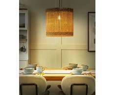 Pakabinamas šviestuvas Beliani Lampa wisząca LUAPULA Papierowa plecionka Naturalny