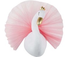 Beliani Vaikiška sienų apdaila Gulbė ODETTA Medvilnė 32 cm Baltas