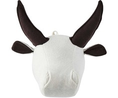 Beliani Vaikiška sienų apdaila Jautis GEOFFREY Medvilnė 24 cm Baltas