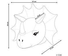 Beliani vaikiška sienų dekoracija, dinozauras, REXX, medvilnė, 29 cm, šviesiai smėlio spalvos