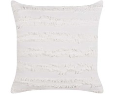 Beliani Dekoratyvinė pagalvė MAKNEH Medvilnė 45 x 45 cm Baltas Solid