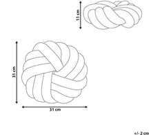 Beliani dekoratyvinė pagalvė AKOLA Boucle 31 x 31 cm Kamuoliukas Solid