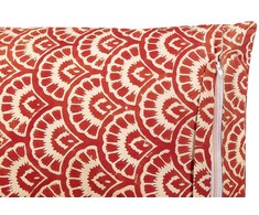 Beliani Lumarko Cotton dekoratyvinė pagalvė su geometriniu raštu 45 x 45 cm raudona RHUS!