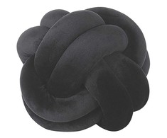 Beliani DekoratyvII pagalvė mazgas 20 x 20 cm juoda MALNI