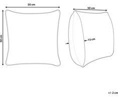Beliani Lumarko medvilninė dekoratyvinė pagalvė su geometriniu raštu 50 x 50 cm rožinio aukso Oujda!