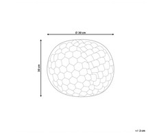 Beliani Poduszka dekoracyjna ROSEA Sztuczne futro 30 x 30 cm Rožinė Jednolity