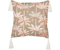 Beliani Medvilninė palmės dekoratyvinė pagalvė 45 x 45 cm įvairiaspalvė MELOBESIA