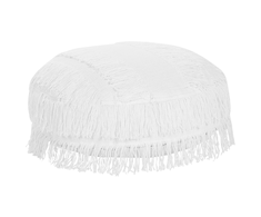 Beliani Puf OULAD Medvilnė Baltas 50 cm 50 cm 20 cm