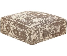 Beliani Puf SHASA Medvilnė Kremas 50 cm 50 cm 20 cm