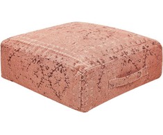 Beliani medvilninė grindų pagalvė 50 x 50 x 20 cm šviesiai raudona SHASA