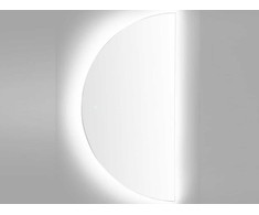 Beliani Vonios veidrodis LED LOUE 60 cm 120 cm sidabrinės spalvos