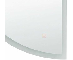 Beliani Vonios veidrodis su LED apšvietimu BEZONS 49 cm 80 cm, sidabrinis