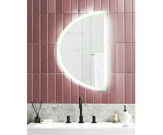 Beliani Vonios veidrodis su LED apšvietimu BEZONS 49 cm 80 cm, sidabrinis