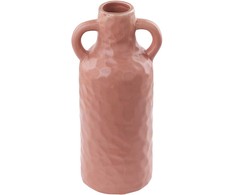 Beliani Keraminė gėlių vaza 24 cm rožinė DRAMA Lumarko!