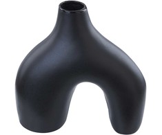 Beliani Keraminė gėlių vaza 30 cm juoda LAMIA Lumarko!