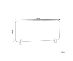 Beliani Stalo pertvara SPLIT 160 x 50 cm pilka