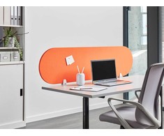 Beliani Rašomojo stalo pertvara SPARKY 160 x 40 cm, oranžinė