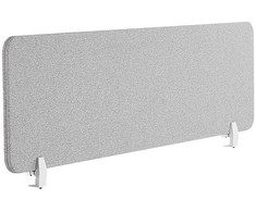 Beliani Rašomojo stalo pertvara WALLY 160 x 40 cm šviesiai pilka
