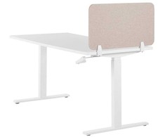 Beliani Rašomojo stalo pertvara WALLY 80 x 40 cm, smėlio spalvos