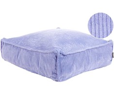 Beliani Puf ALLOZAI Welur Jasnofioletowy 55 cm 55 cm 20 cm