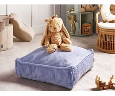 Beliani Puf ALLOZAI Welur Jasnofioletowy 55 cm 55 cm 20 cm