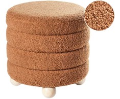 Beliani Pufas CHILLY Boucle auksinės rudos spalvos