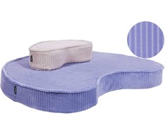 Beliani Sėdimasis pufas NILI veliūrinis šviesiai violetinis
