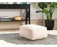 Beliani Pufas MUKKI Velvetas Smėlio spalvos