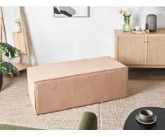Beliani Pufas VINITA velvetinis smėlio spalvos