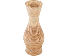 Beliani Wazon dekoracyjny TRINISA Rattan 50 cm Naturalny