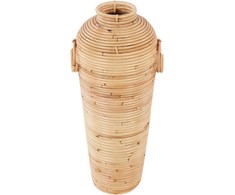 Beliani Wazon dekoracyjny ELATIA Rattan 50 cm Naturalny