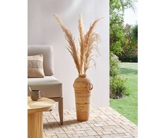 Beliani Wazon dekoracyjny ELATIA Rattan 50 cm Naturalny