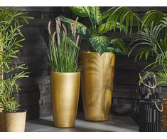 Beliani Rinkinys 2 doniczek TSERIA 32 cm Auksinis