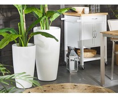 Beliani 2 vazonų rinkinys TSERIA 32 cm Baltas