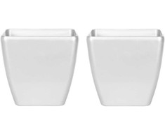Beliani 2 vazų rinkinys ASTRAS 42 cm sidabrinis