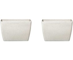 Beliani Rinkinys 2 doniczek 60 x 27 x 41 cm smėlio spalva BARIS Lumarko!